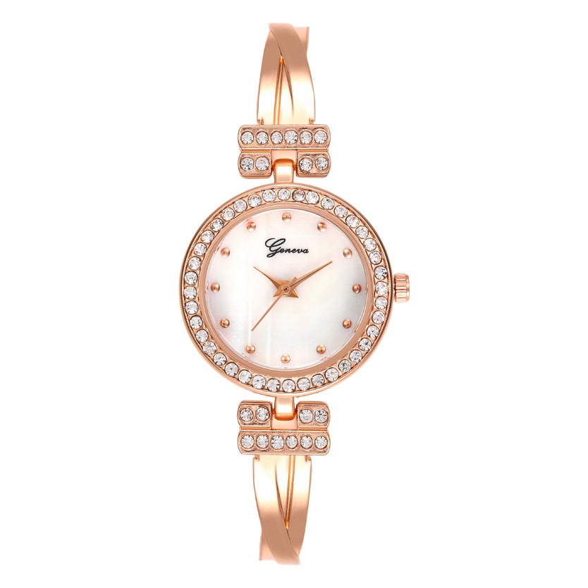 Cross-Border Export Popular Fashion Women's Casual Versatile Watch Diamond Bracelet Quartz Watch Niche Ins Watch