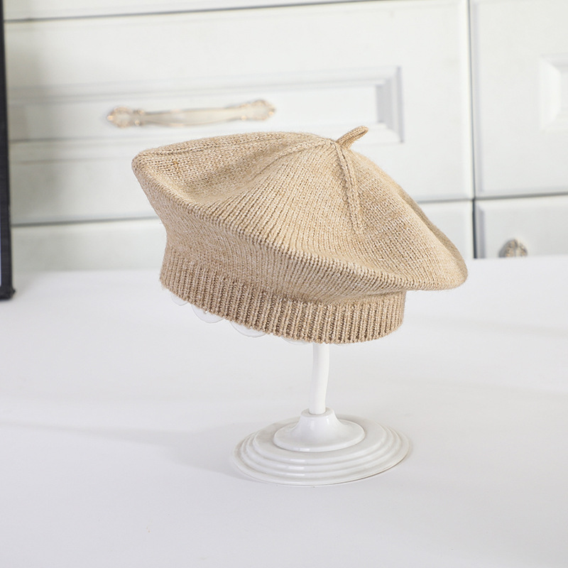 Picture of Baby Hat Autumn and Winter Women's Baby Cute Flower Beret Children's Wool Hat Girls' Knitted Painter Hat Trendy
