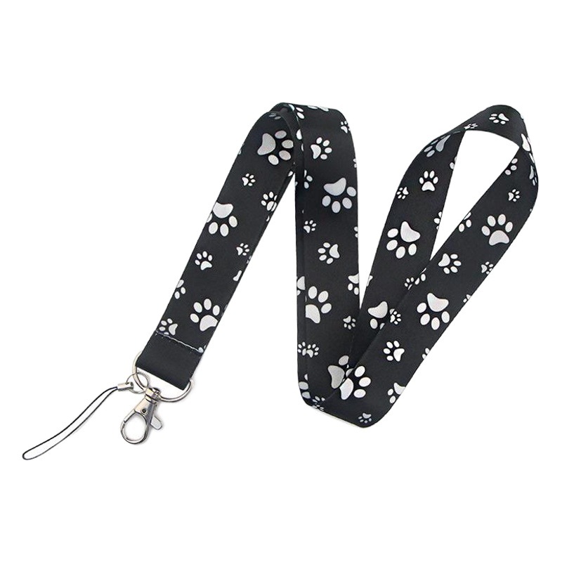 Dog paw cartoon mobile phone rope certificate hanging rope camera hanging neck key chain hanging rope exhibition badge pendant