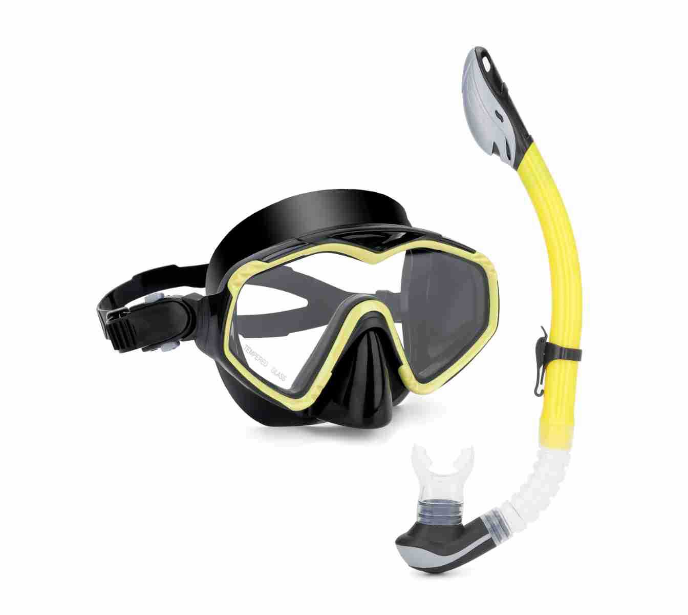Picture of Wave Promotion Professional Snorkeling Two-Piece Equipment Diving Goggles Snorkel Snorkel Large Frame Large Field of View