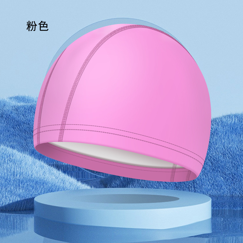 Picture of Children's swimming cap boys and girls waterproof head professional pu swimming cap cartoon pattern baby swimming cap wholesale