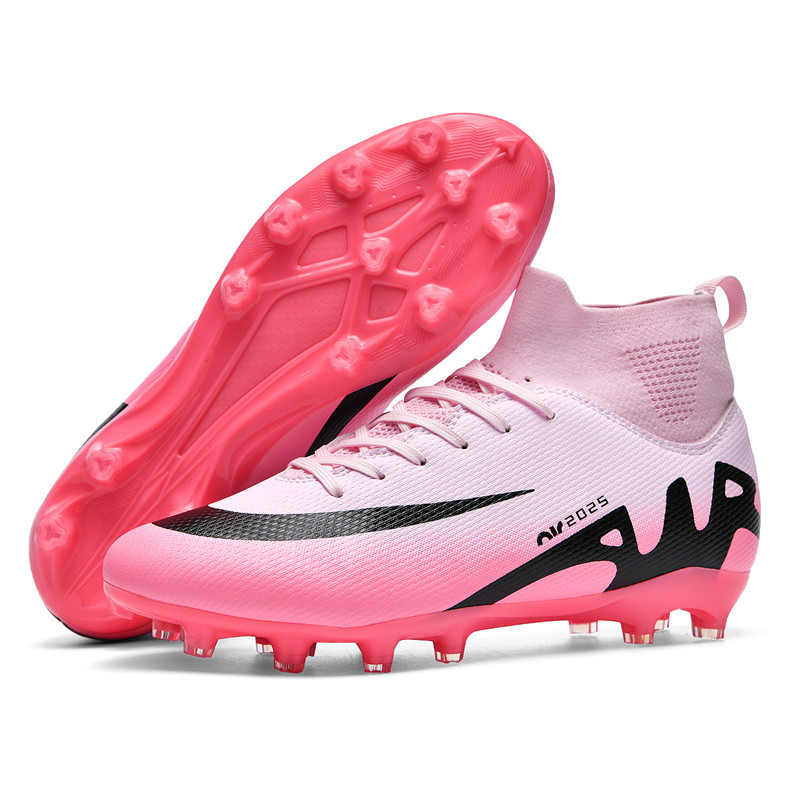 Cross-border High-top Football Shoes Male and Female Teenagers Students Spike Competition Children's Broken Nail Training Shoes