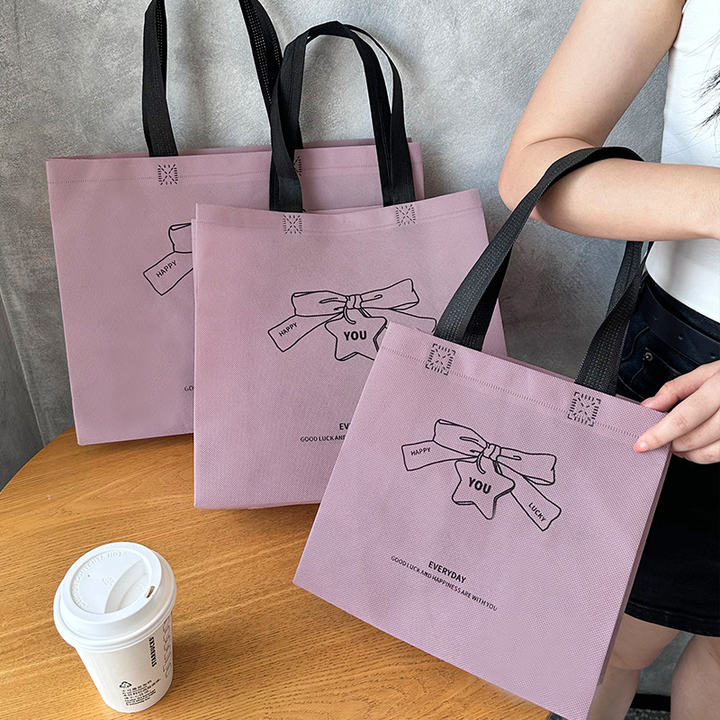 Taro Purple Non-woven Bag Custom Clothing Store Shopping Bag Gift Bag Custom Clothes Bag Gift Bag