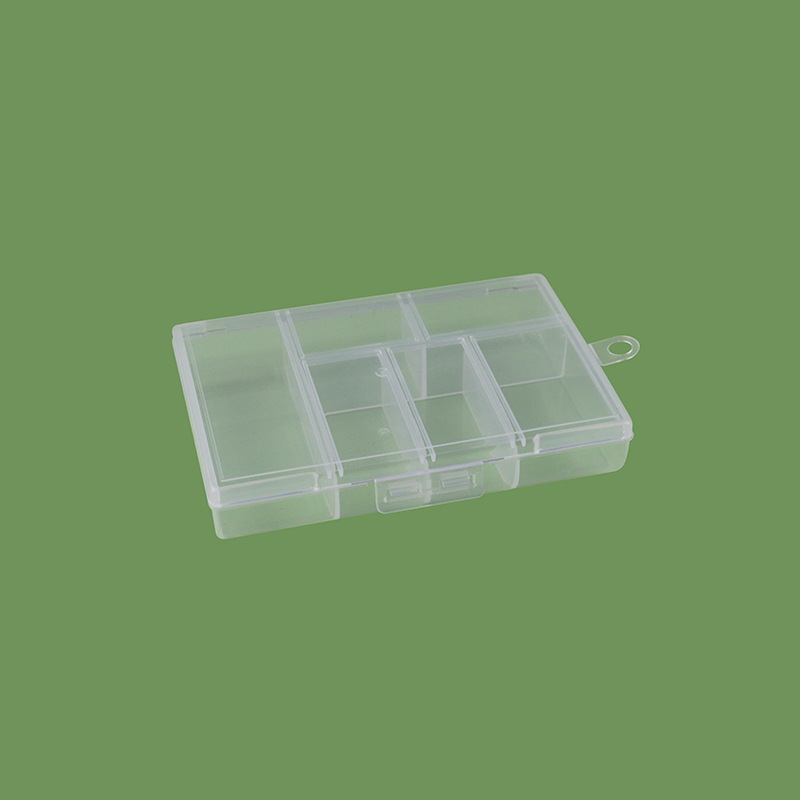 Fixed 6-Grids Storage Box Transparent Pp Plastic Box Components Jewelry Packaging Box Accessories Fishhook Box Wholesale