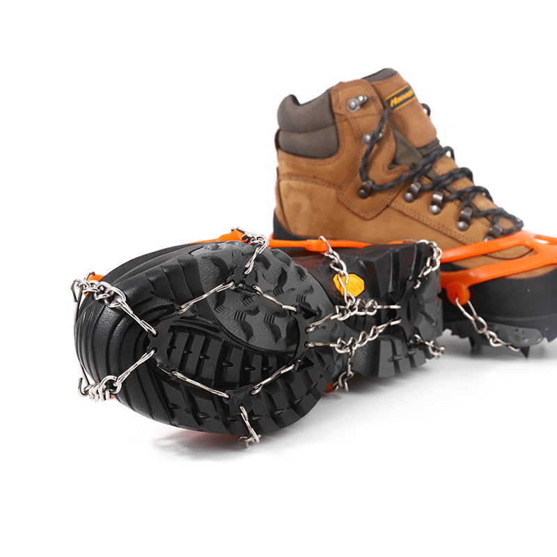 Picture of Wholesale ice claw outdoor 8-tooth snow anti-slip shoe cover snow claw mountaineering anti-slip shoe spike chain shoe cover eight-tooth ice grip
