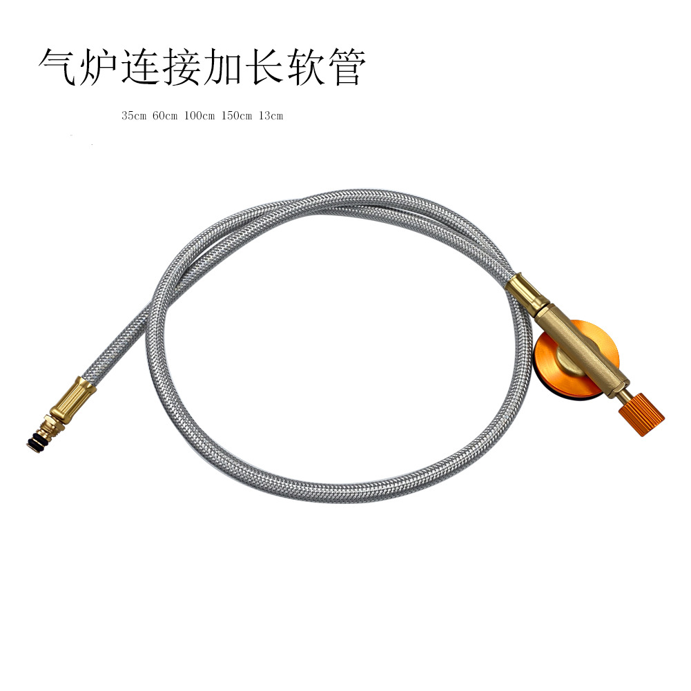 Picture of Gas tank stove head pressure reducing valve split gas stove connection extension hose extension line flat switch stove accessories