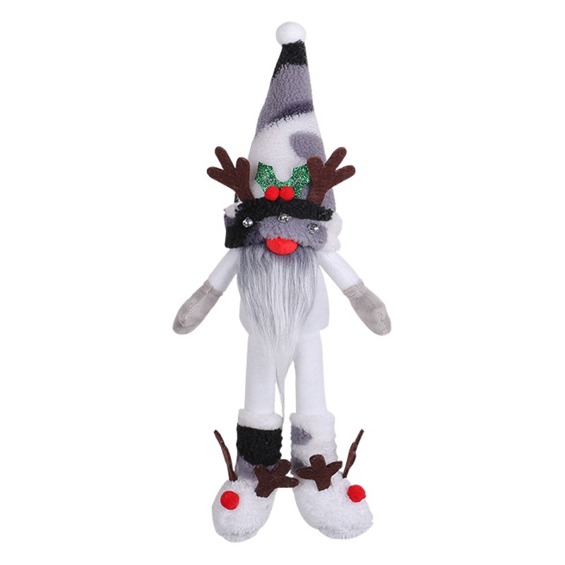Cute Christmas Antlers Long-Legged Doll Cross-Border New High Hat Faceless Doll Restaurant Christmas Decoration Desktop Ornaments