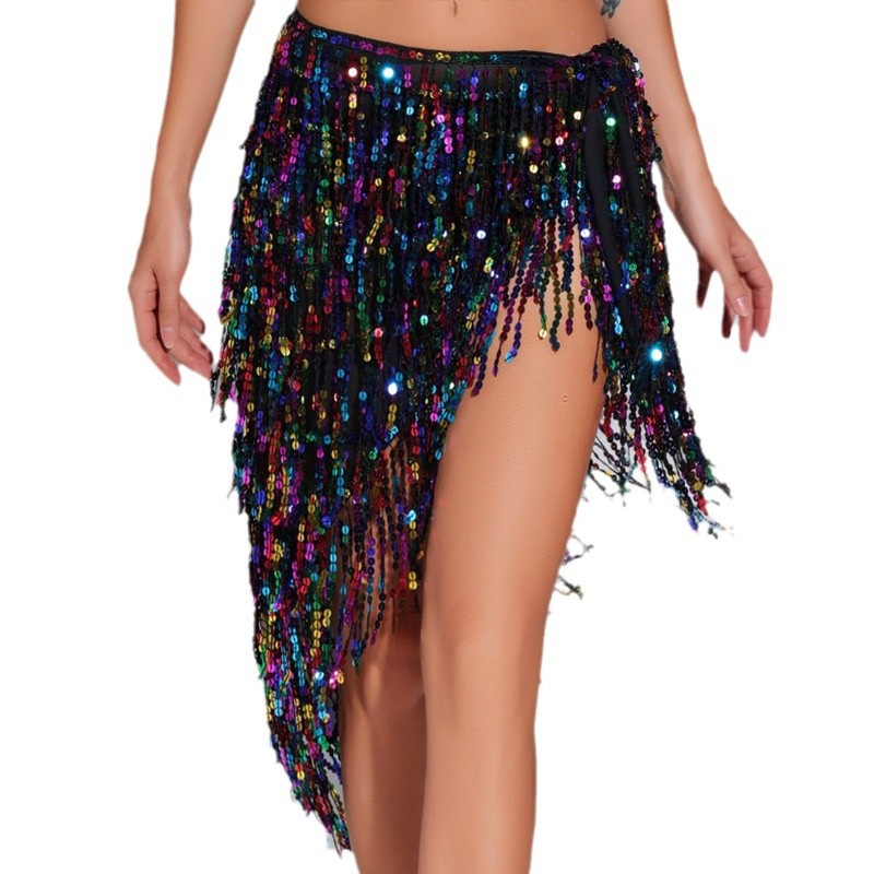 Picture of New Belly Dance Tassel Triangle Waist Chain Hips Practice Stage Party Performance Hip Waist Performance Clothes