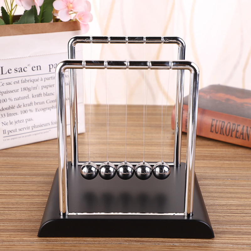 Picture of Newton Bumping Ball Bumping Ball Physical Ornaments Non-permanent Chaotic Pendulum Leisure Decompression Gift Student Learning Supplies