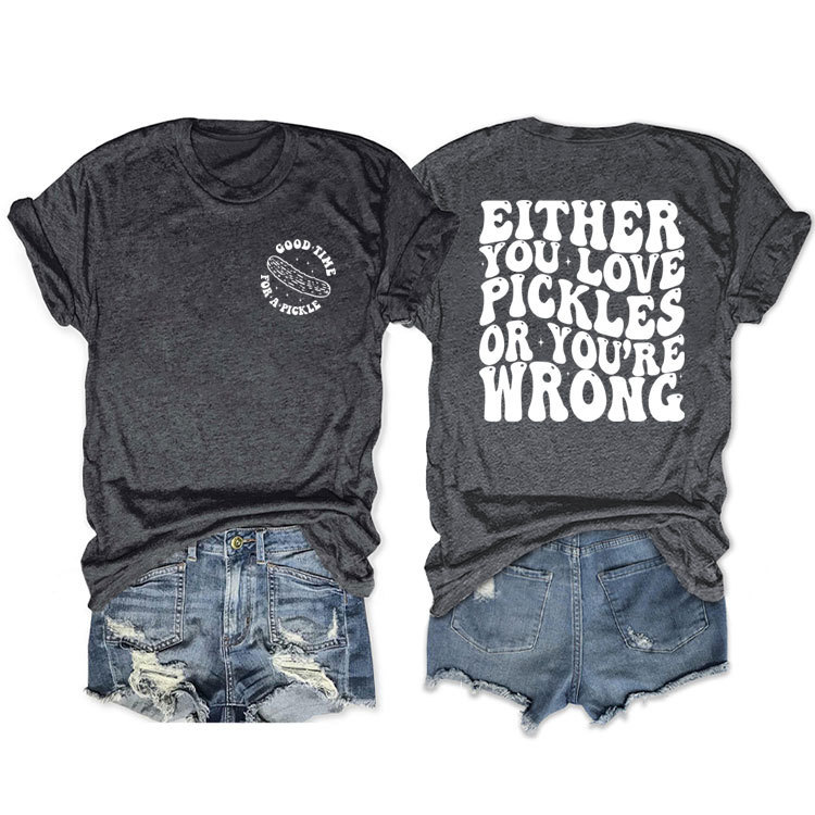 2024 new European and American cross-border foreign trade Amazon printed ladies T-shirt in stock