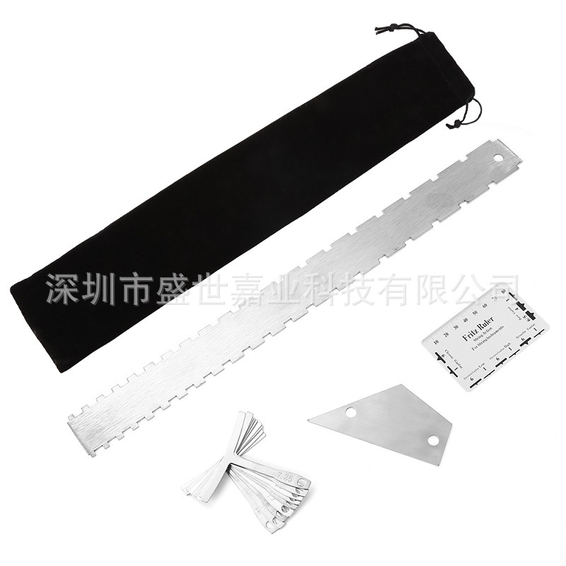 Piano neck notch ruler set guitar measuring ruler set T-shaped Radian ruler guitar string distance ruler