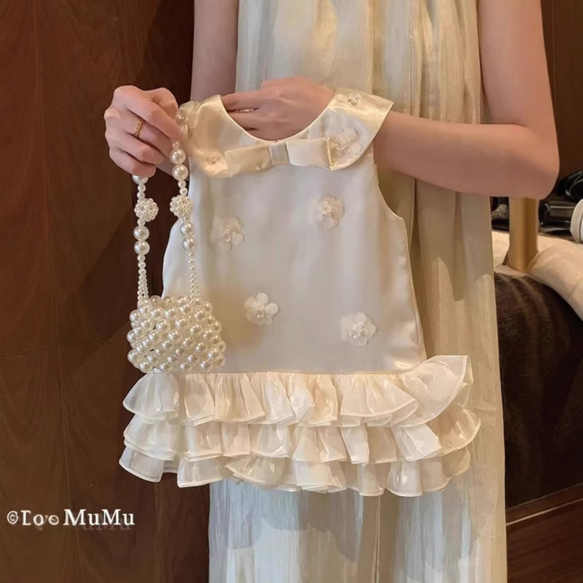 [No hanging bag] girls spring and summer dress new baby foreign-style net red princess cake dress dress