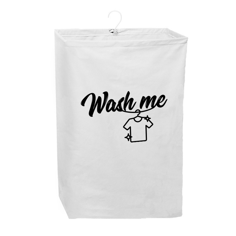 Picture of Cross-border Dirty Clothes Bag Hanging Pure Cotton Canvas Storage Basket Rotatable Laundry Basket Dirty Clothes Storage Bag Removable Washable
