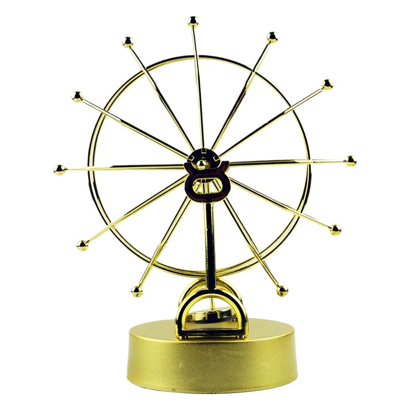 Picture of H818 Golden Ferris Wheel Permanent Motion Instrument Full Metal Frame Sky Instrument Infinite Magnetic Swing Instrument Large Dynamic Ornaments