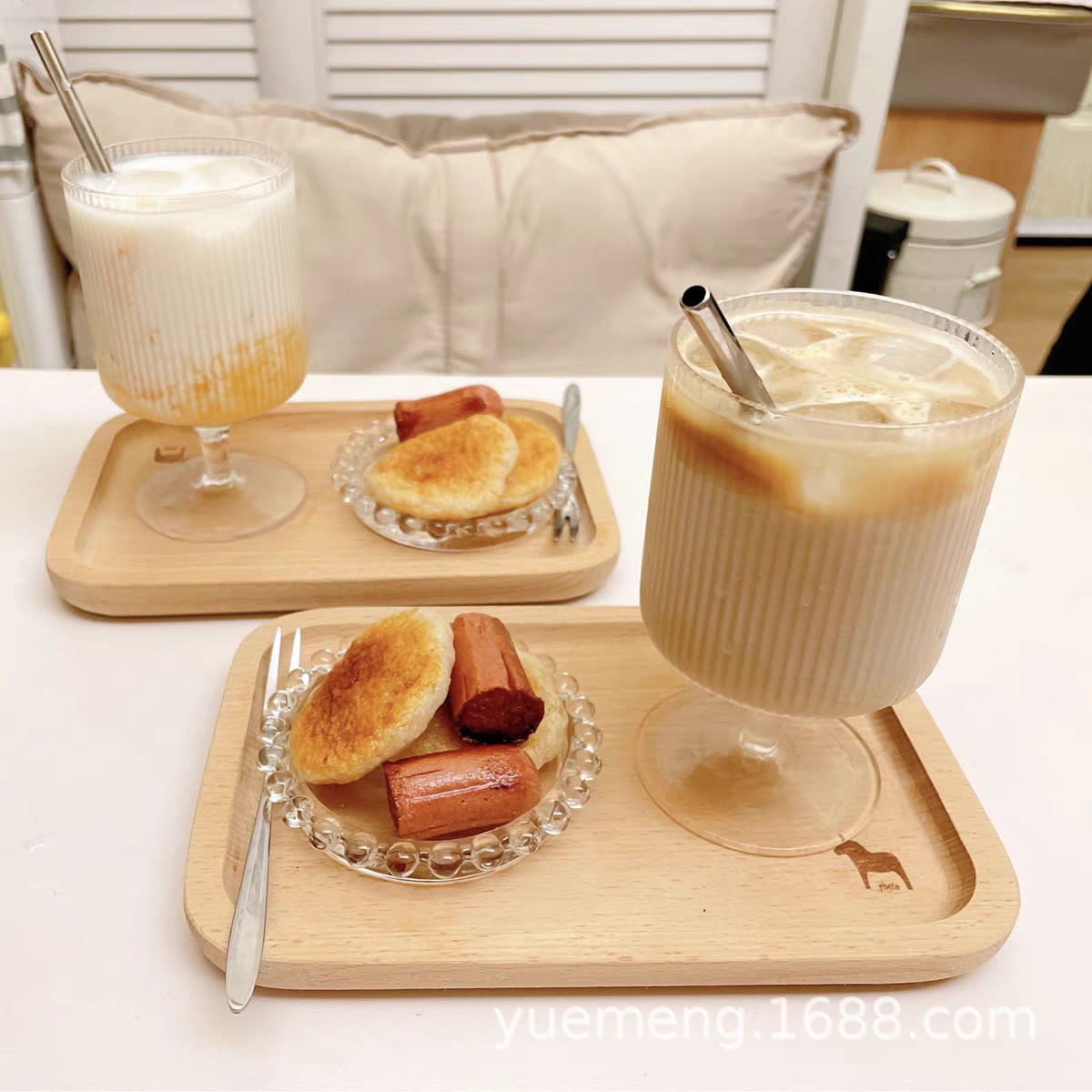 Picture of Bead Side Ins Glass Plate Dessert Dish Flavor Dish Jewelry Storage Dish Glass Day Dish Fruit Plate Fruit Dish