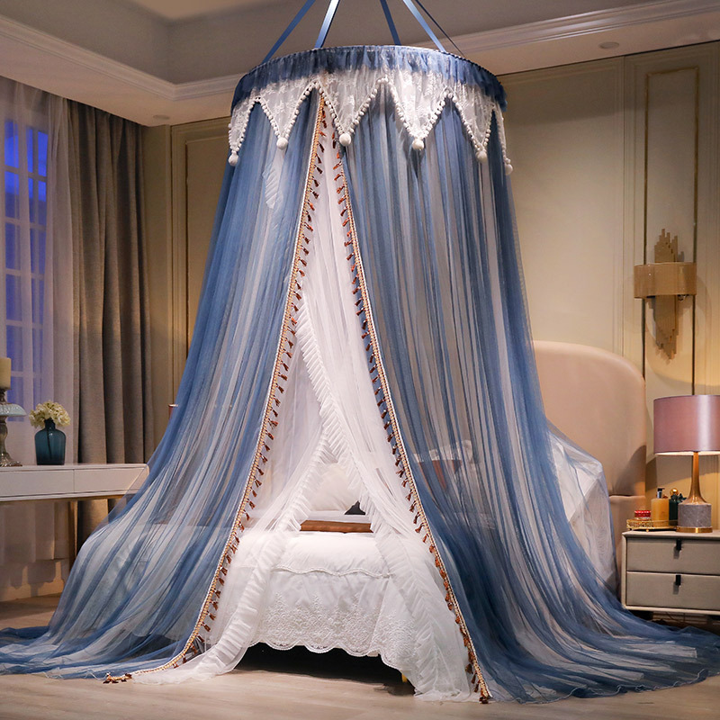 Cross-border foreign trade dome mosquito net single door double-layer yarn princess bed curtain home floor-standing ceiling book Amazon