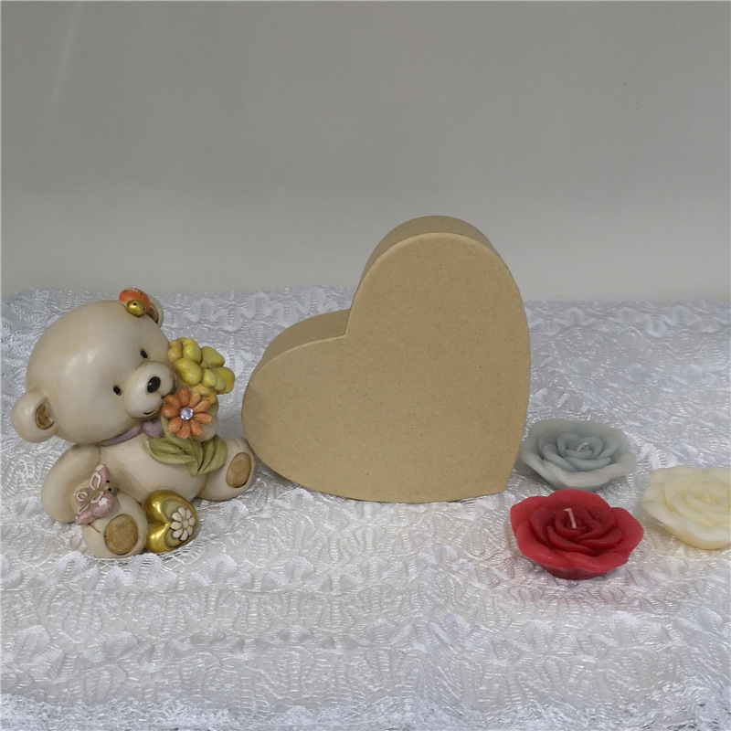 Picture of Love DIY cowhide carton heart-shaped painting storage gift storage candy festival creative gift box packaging box