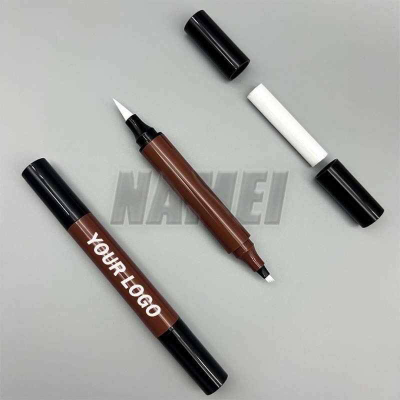 Large Capacity Double-head Eyeliner Four-fork Eyebrow Pen Package Material 2 in 1 Cotton Core Eyeliner Three-fork Four-claw Water Eyebrow Pen