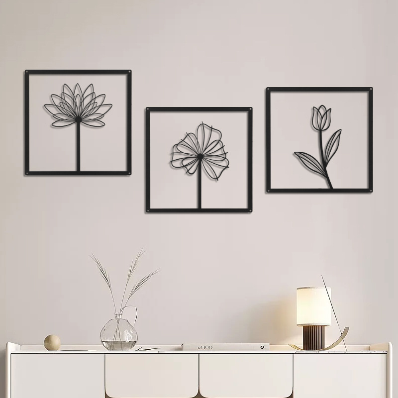 Picture of Modern Nordic living room background wall decoration sofa wall decoration hallway bedside wall pendant light luxury iron hanging decoration