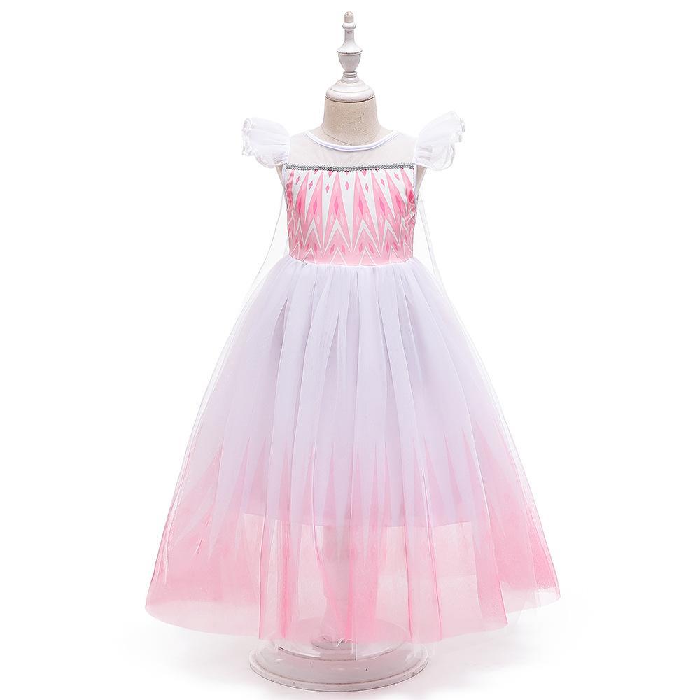 Picture of Frozen 2 Kidsren's Dress Princess Dress Girl Elsa Snowflake Dress Frozen Elsa Princess Style