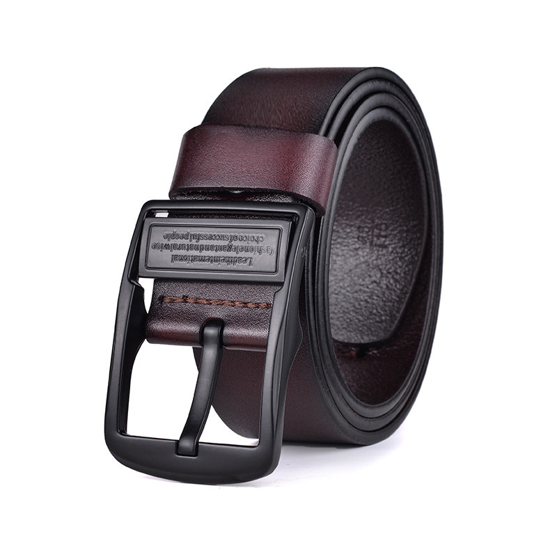 Picture of New belt leather men's belt real cowhide belt casual Joker men's pin buckle belt manufacturers wholesale