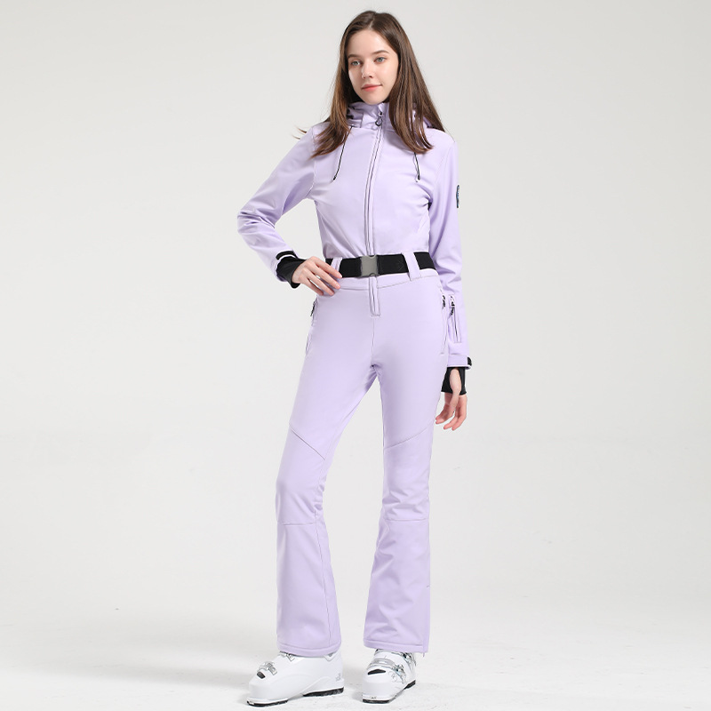 Picture of Cross-Border New Ski Suit for Women, Slim Fit, Windproof, Waterproof, Breathable and Warm, Outdoor Double-Board One-Piece Snow Suit