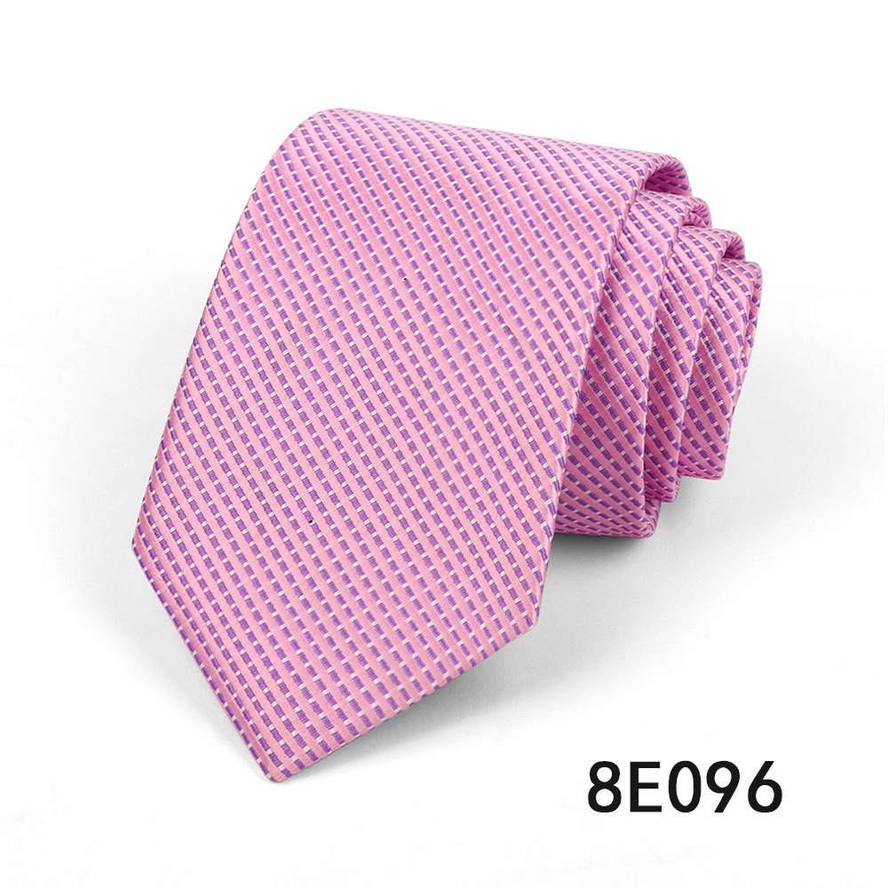 Picture of Men's Tie Business Casual Stripesd Tie 8cm Polyester Jacquard Embroider Print Tie Wholesale Formal Wear