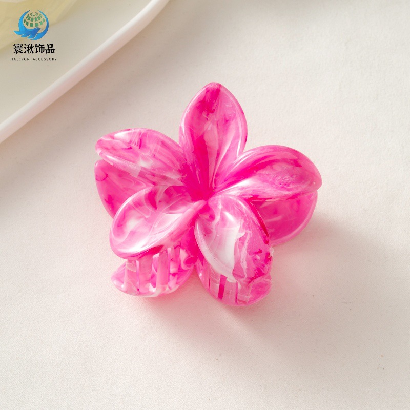 Picture of Cross-border egg flower clip large high-grade gradient Flower hairpin back head updo ponytail shark clip headdress