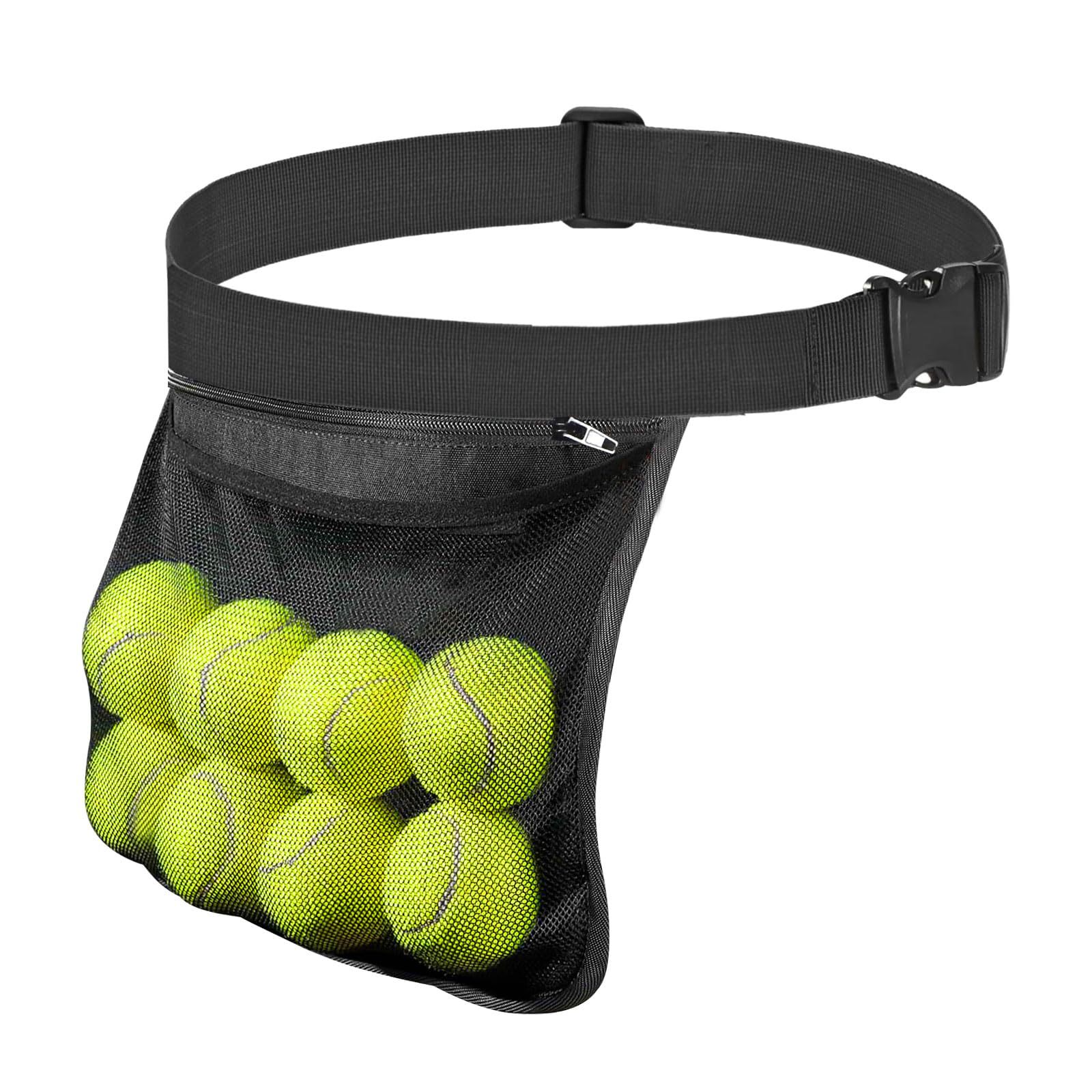 Amazon Tennis Ball Picking Bag Portable Mesh Bag Golf Ball Picking Bag Table Tennis Pickleball Waist Storage Bag