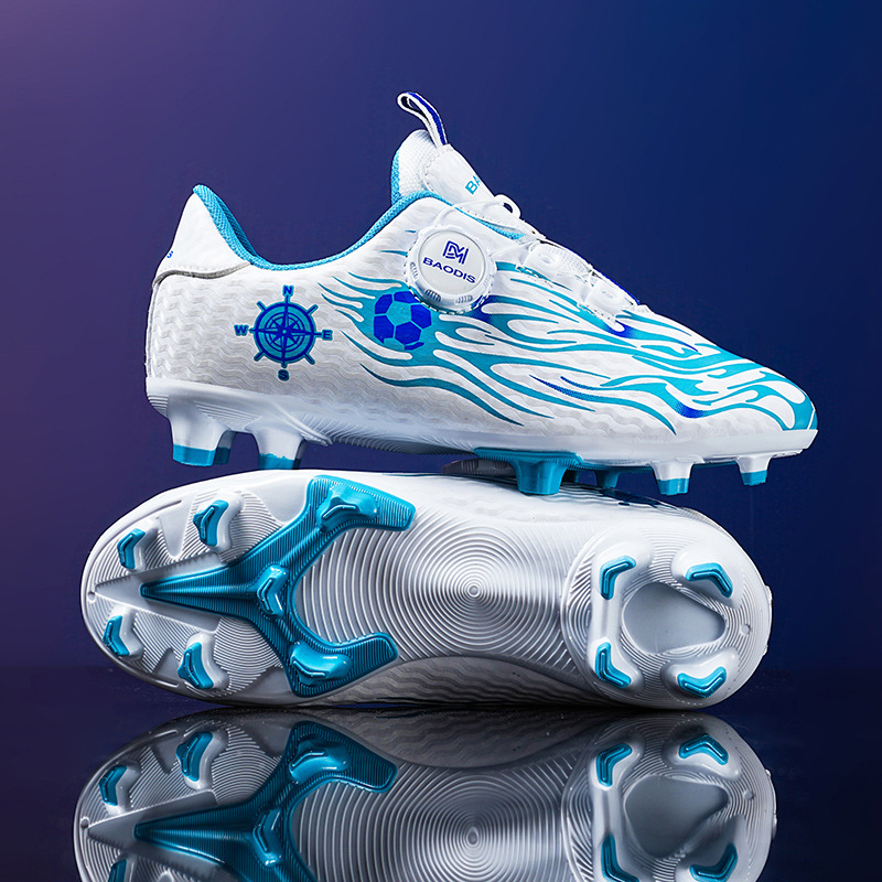 Cross-border new screw button free children's football boots, training shoes, broken spikes, boys' and girls' sneakers, student competitions