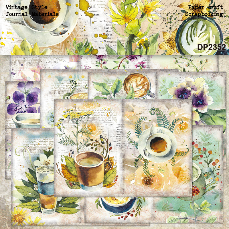 Picture of A5 single-sided pattern paper DIY album scrapbook Journal material paper card making background paper DP2352