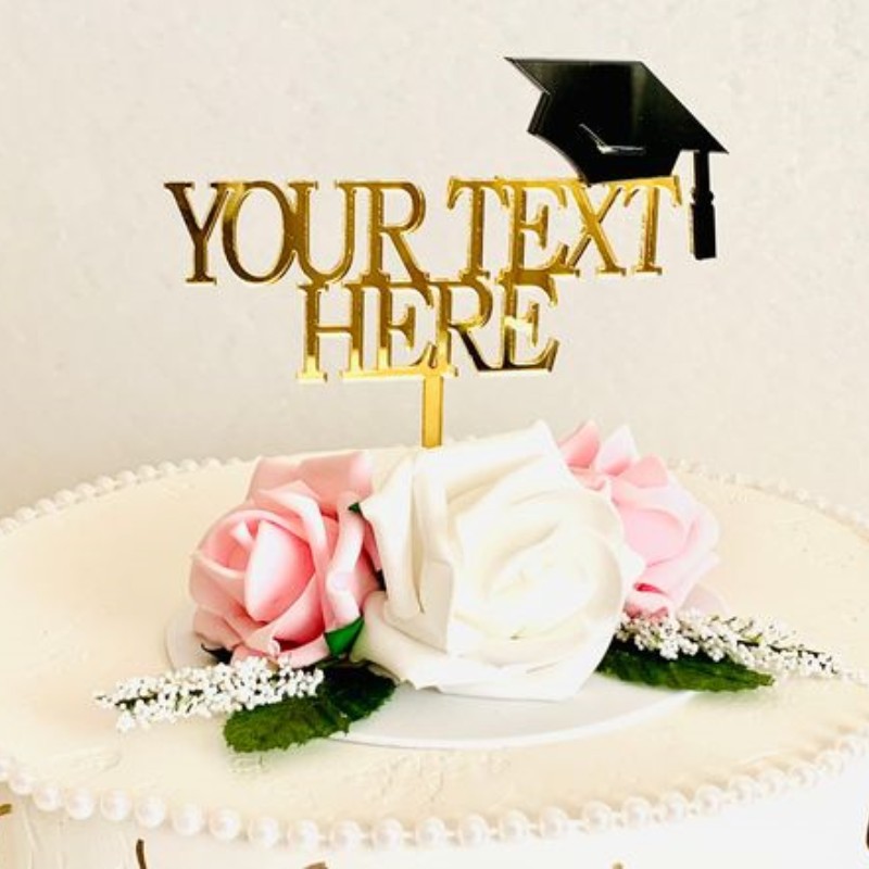 Picture of Acrylic Graduation Season Cake Decoration Insert Student Graduation Ceremony Cake Insert Flag Internet Celebrity Cake Decoration