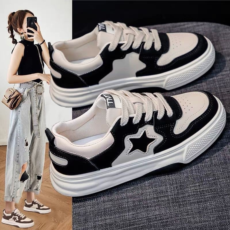 Women's Shoes Thick-soled Casual Shoes Spring Internet Popular Same Style Shoes Outdoor Fashion Women's Casual Shoes Students Foreign Trade White Shoes