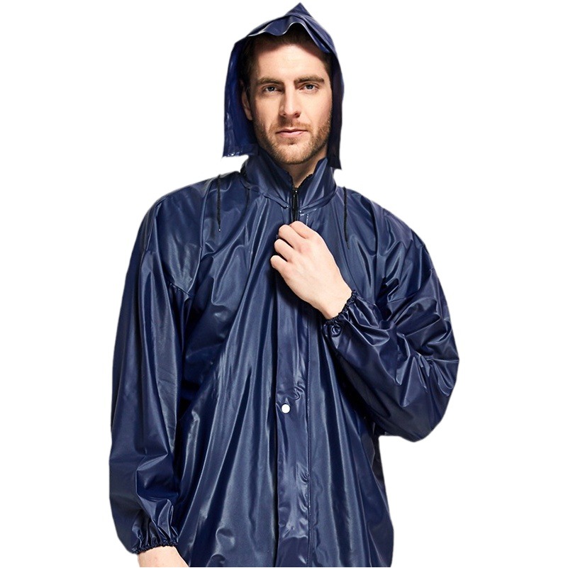 Thickened Beef Tendon Raincoat Adult Split suit for Men and Women Flood Control Tea Picking Migrant Workers Labor Protection PVC Poncho Pants