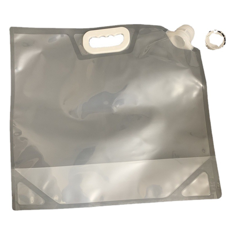 Manufacturer in stock portable folding water bag 10L portable packaging self-standing bag beer transparent nozzle bag can be ordered