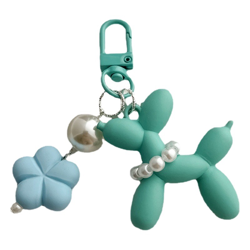 Rubber balloon dog finished pendant key ring flower ins small red book cartoon earphone case packaging accessories
