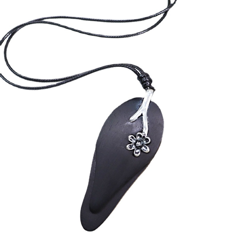 Picture of New ethnic style necklace female Ebony long pendant artistic personality sweater chain wooden brand necklace jewelry wholesale