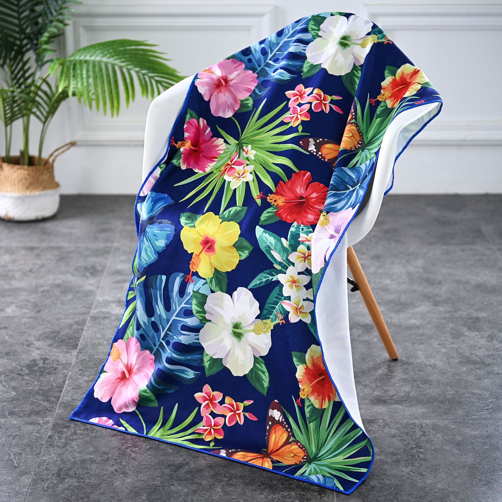 Picture of Spot wholesale microfiber beach towel foreign trade digital heat transfer easy absorbent swimming shawl printing bath towel