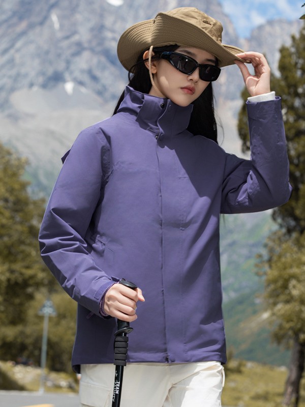 Outdoor Hard Shell Jacket Men's Three-in-One Jacket High-end Women's Outdoor Windproof Waterproof and Rainstorm-proof Travel Mountaineering Suit