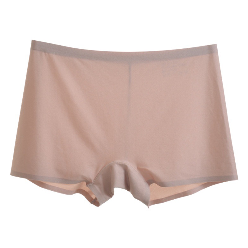 2024 Spring and Summer Women's Underwear Security Pants Comfortable Ice Silk Seamless Thin Mid-Waist Butt Lifting Girls Boxer Briefs Wholesale