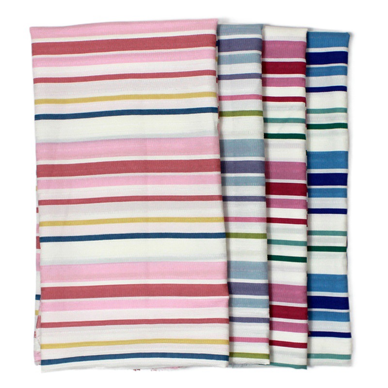 Wave stripe striped printed fabric polyester striped shirt dress pajamas fabric cross-border popular pattern cloth