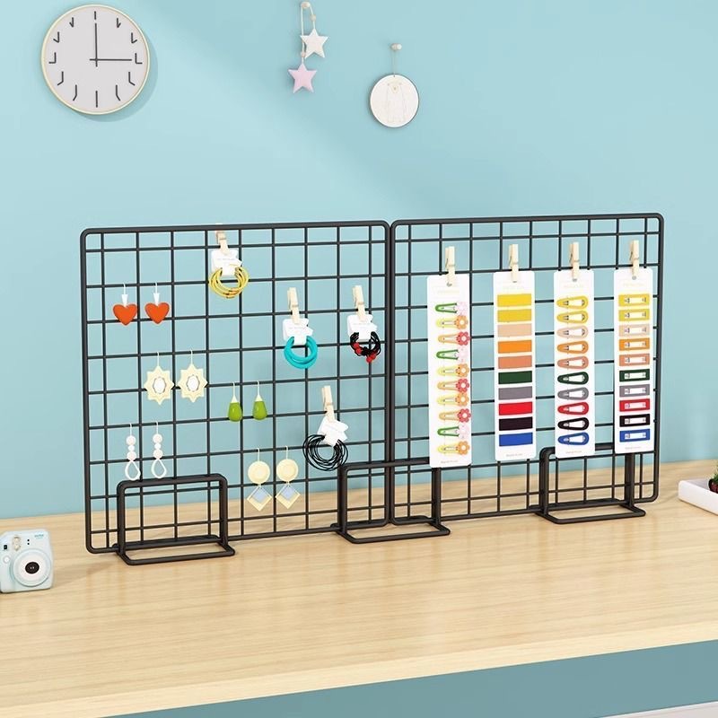 Picture of Grid Display Rack Kindergarten Art Area Base Works Huancuang Shelf Stall Photo Hanging Pieces Jewelry Wire