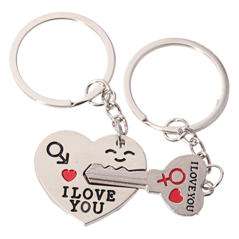 Concentric lock I love you emotional keychain couple keychain accessories activity small gift