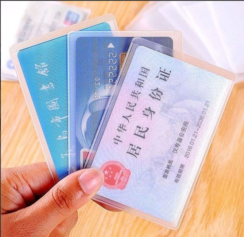Picture of Transparent frosted PVC Bank bus ID card card cover waterproof anti-scratch degaussing ID card cover protective cover