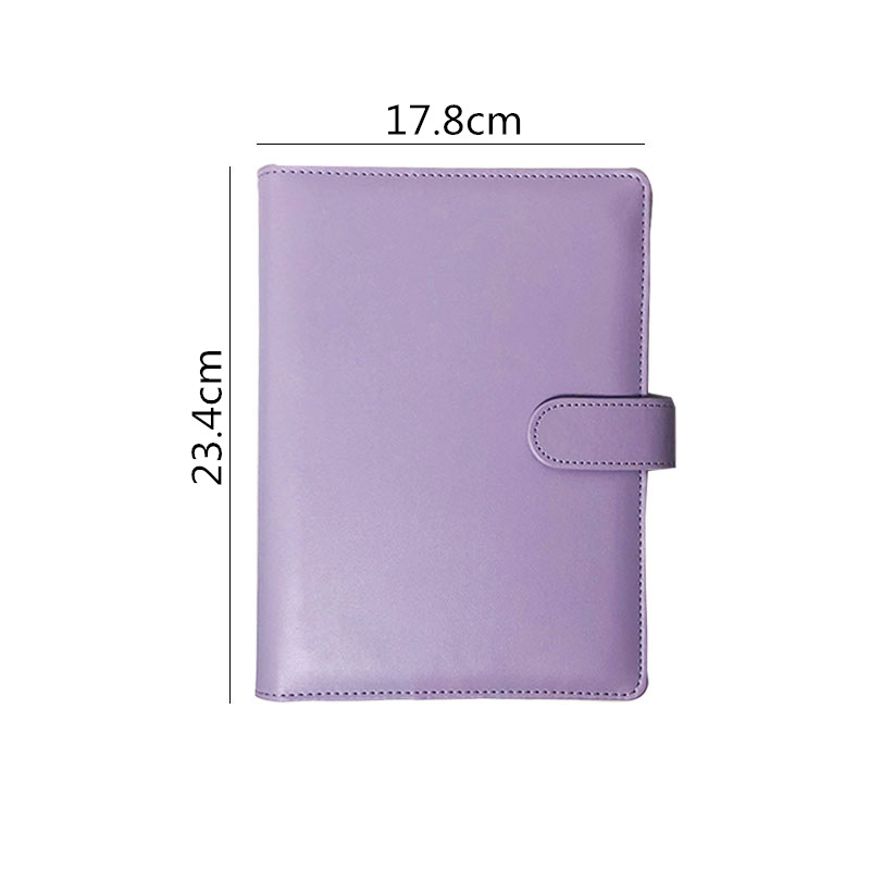 Picture of A5 Macaron Pure Color Loose-Leaf Book Pu Shell Conference Notepad Hand Ledger Notebook Stationery Simple Business Style