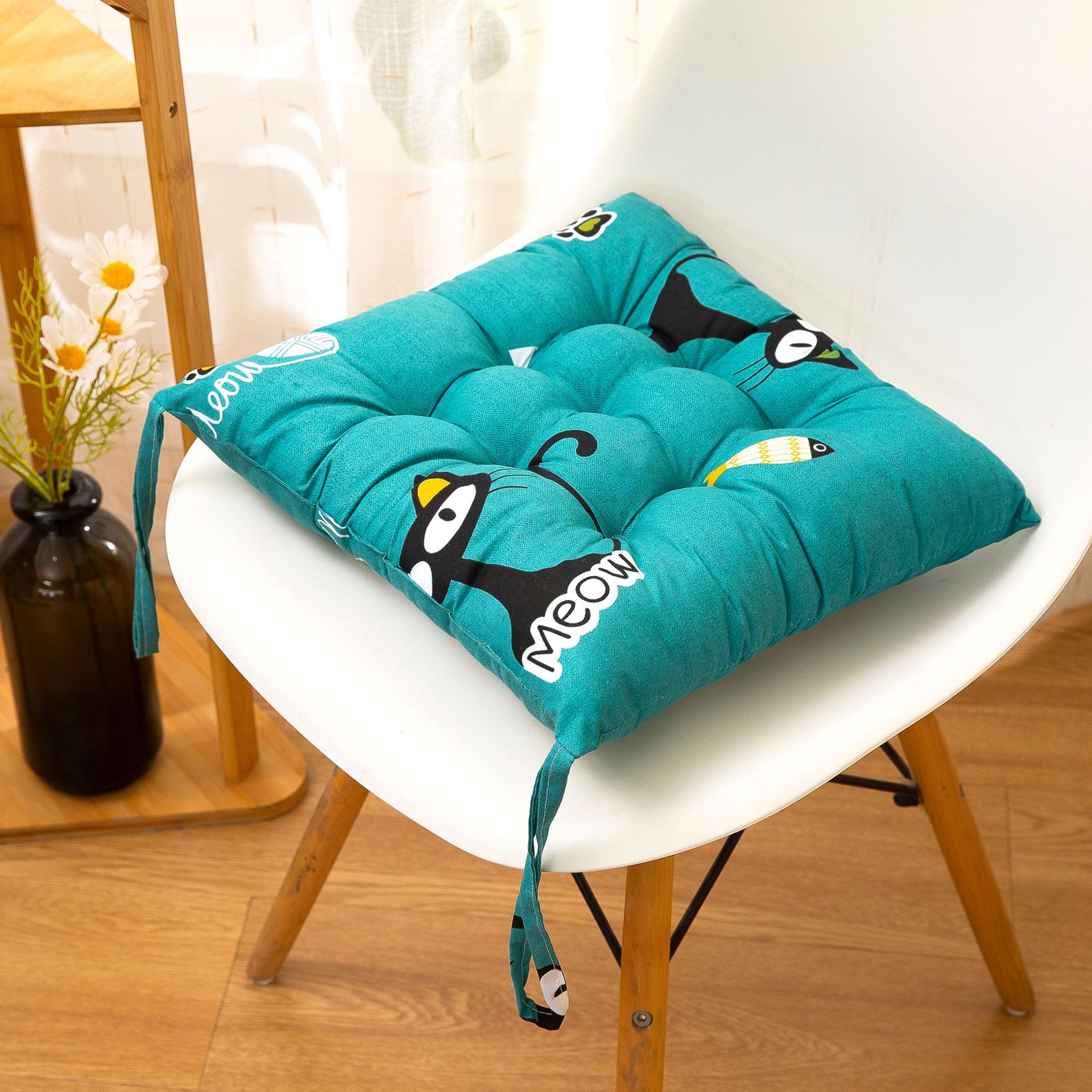 Picture of Four Seasons Cushions Manufacturer Supply Brushed Cloth Casual Cartoon Pastoral Tatami Office Student Beautiful Buttocks Chair Cushions