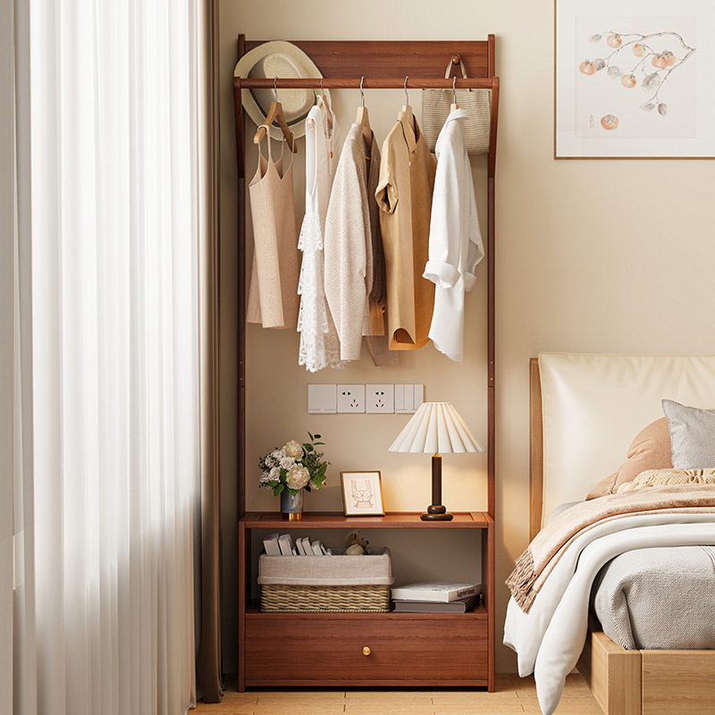 Coat Rack Integrated Bedside Table Creative Home Bedroom Storage Rack Simple Home Bedside Storage Storage Rack Cabinet