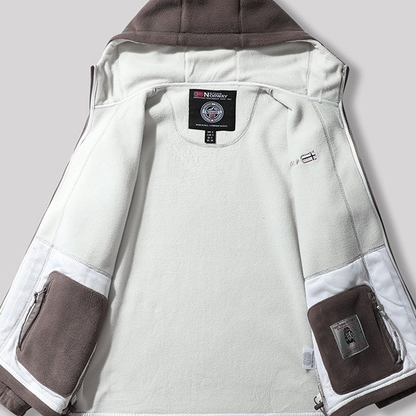 Picture of Exported to Norway hooded padded fleece winter warm double-sided polar fleece extra thick Changshu same couple's top