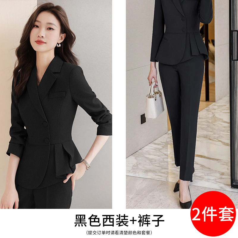 Picture of Suit suit women's cotton 2023 New elegant professional women's clothing hotel catering manager workwear front desk work clothes