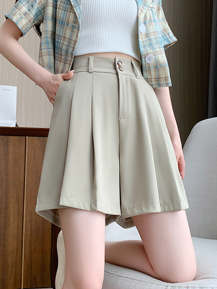 plus size Casual Suit Wide-leg Shorts Women's Summer Thin Ice Silk Pants chubby girl Pear-shaped Casual Pants